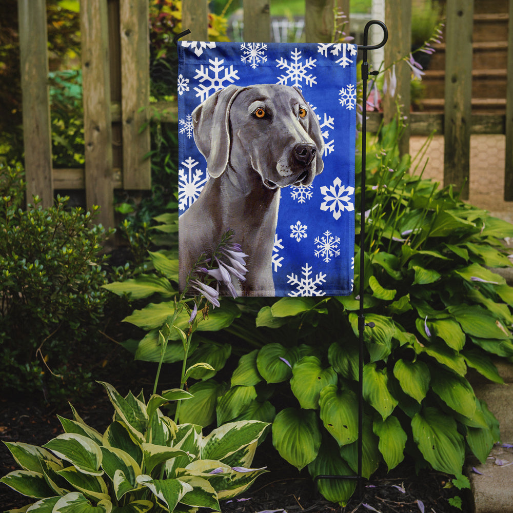 Weimaraner Winter Snowflakes Holiday Garden Flag Mailbox Decorative Yard Banner Outside Patio Artwork for Flower Beds, Garden Size, Multicolor