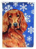 Irish Setter Winter Snowflakes Holiday Garden Flag Mailbox Decorative Yard Banner Outside Patio Artwork for Flower Beds, Garden Size, Multicolor