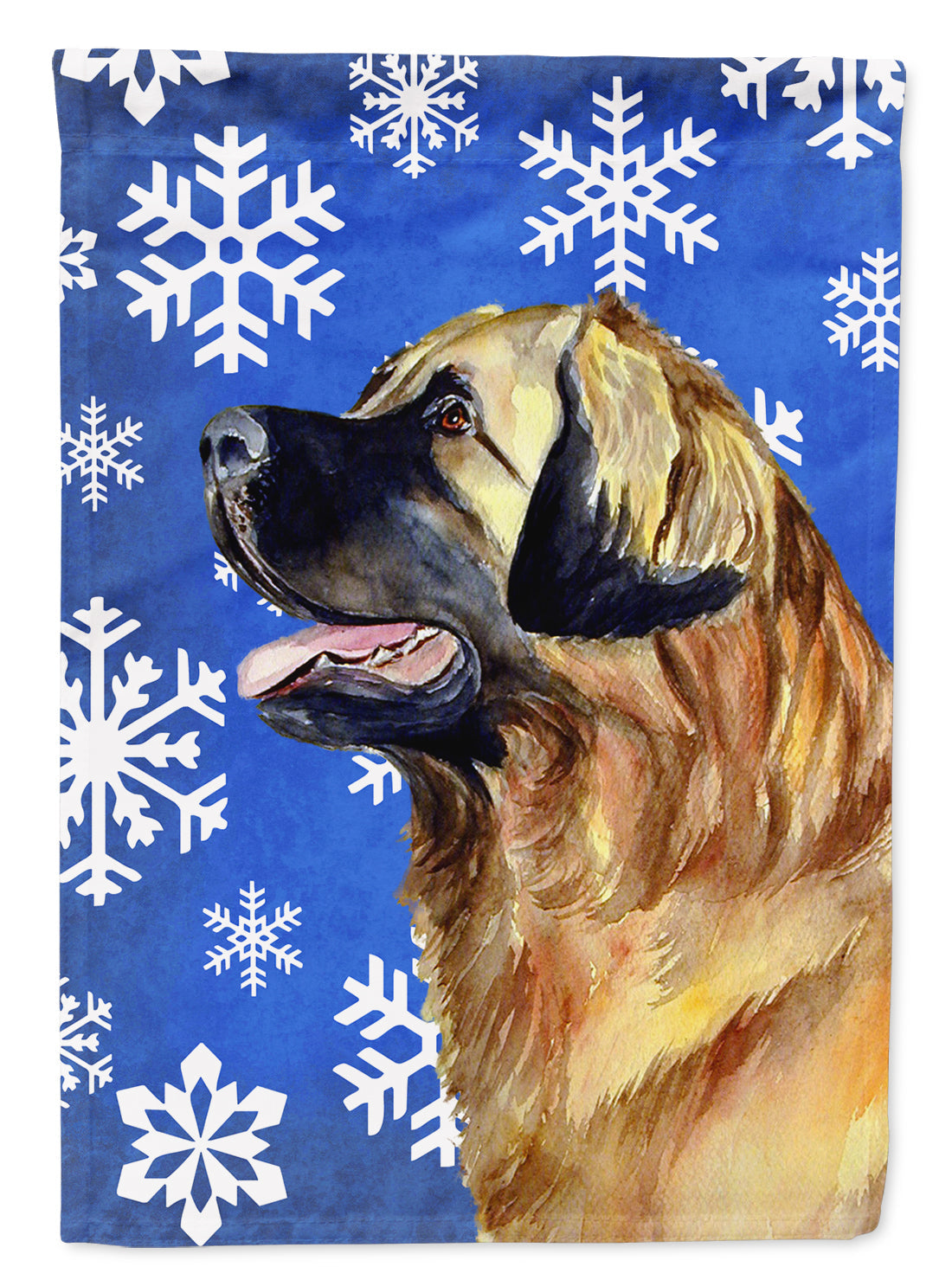 Leonberger Winter Snowflakes Holiday Garden Flag Mailbox Decorative Yard Banner Outside Patio Artwork for Flower Beds, Garden Size, Multicolor