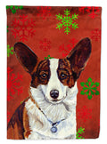 Corgi Red and Green Snowflakes Holiday Christmas Garden Flag Mailbox Decorative Yard Banner Outside Patio Artwork for Flower Beds, Garden Size, Multicolor