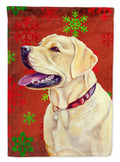 Labrador Red and Green Snowflakes Holiday Christmas Garden Flag Mailbox Decorative Yard Banner Outside Patio Artwork for Flower Beds, Garden Size, Multicolor
