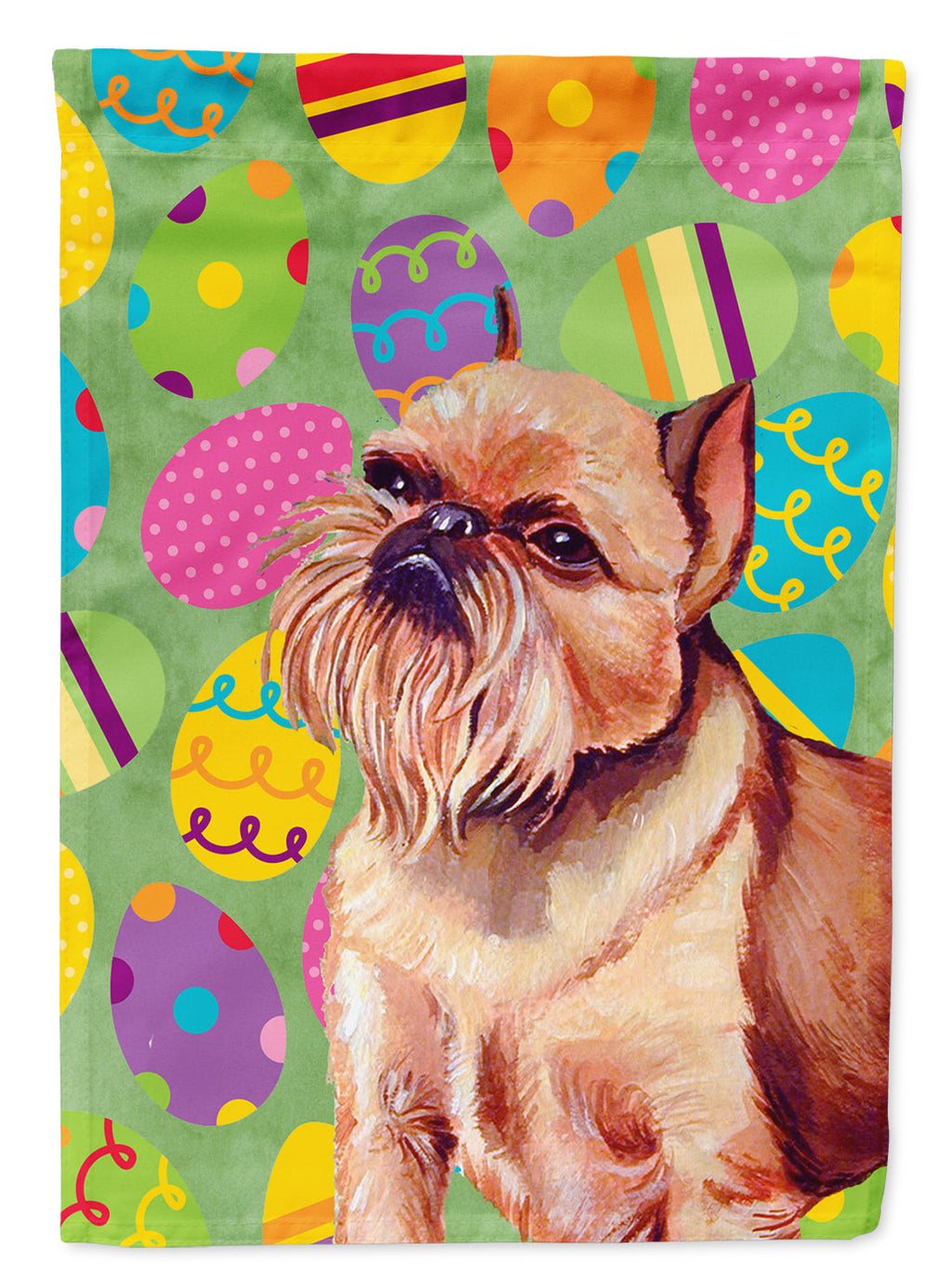 Brussels Griffon Easter Eggtravaganza Garden Flag Mailbox Decorative Yard Banner Outside Patio Artwork for Flower Beds, Garden Size, Multicolor
