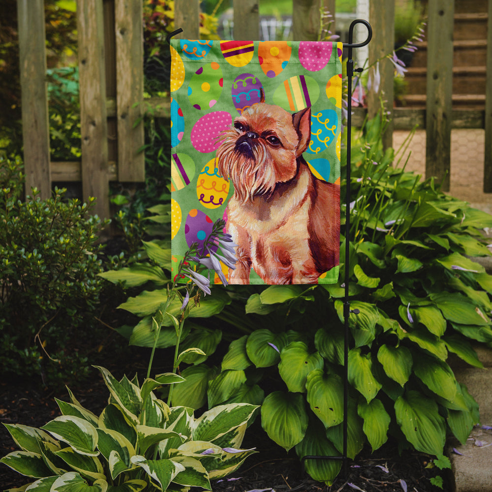 Brussels Griffon Easter Eggtravaganza Garden Flag Mailbox Decorative Yard Banner Outside Patio Artwork for Flower Beds, Garden Size, Multicolor