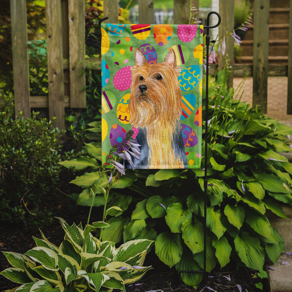 Silky Terrier Easter Eggtravaganza Garden Flag Mailbox Decorative Yard Banner Outside Patio Artwork for Flower Beds, Garden Size, Multicolor