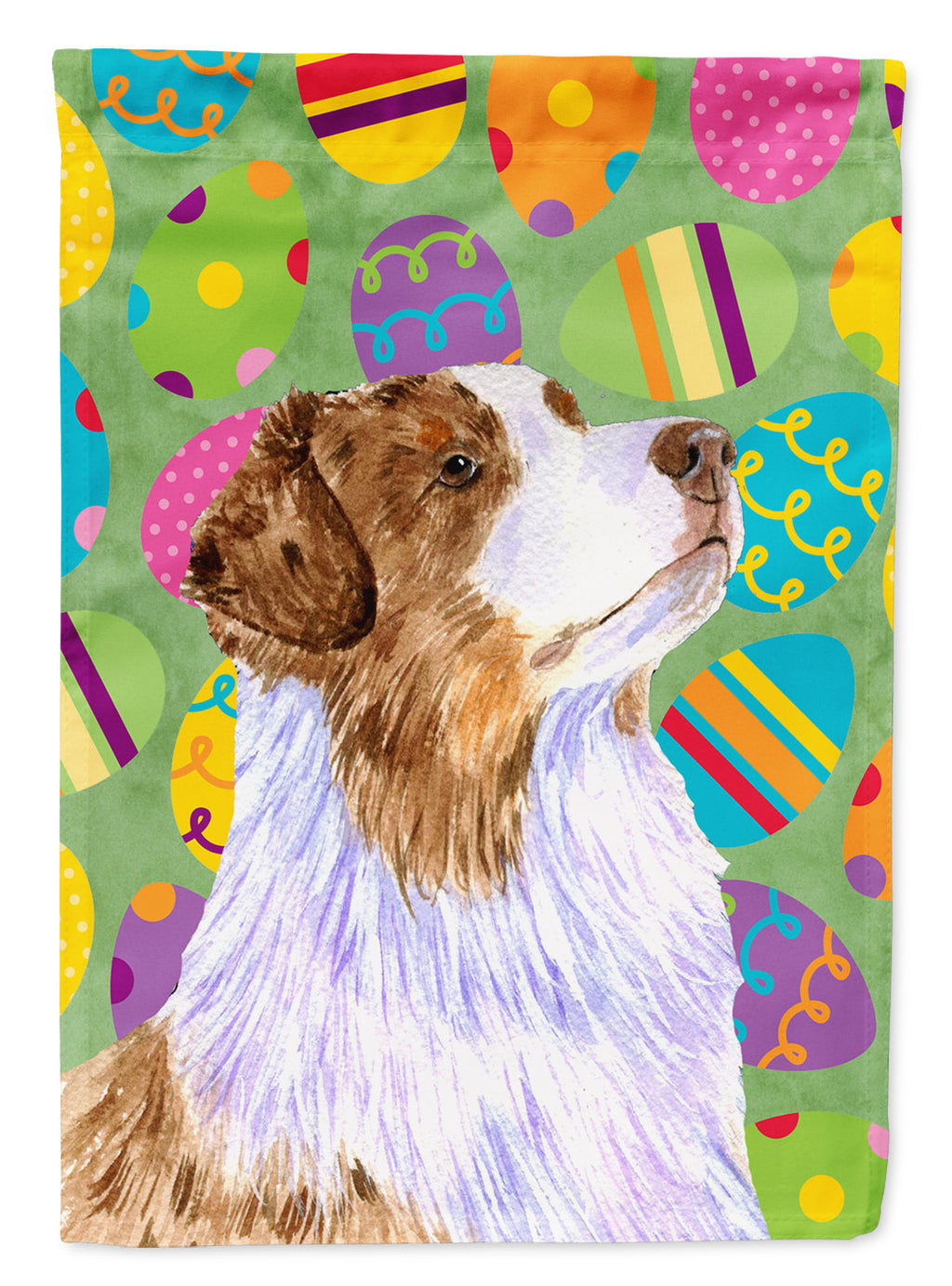 Australian Shepherd Easter Eggtravaganza Garden Flag Mailbox Decorative Yard Banner Outside Patio Artwork for Flower Beds, Garden Size, Multicolor