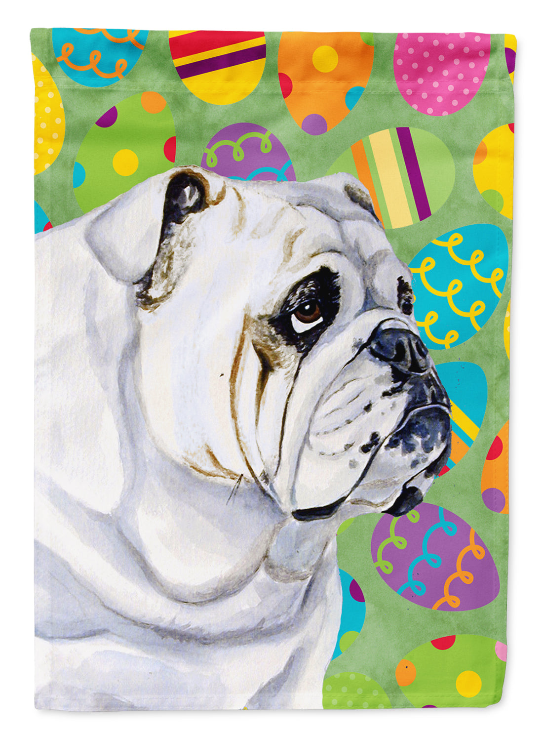Bulldog English Easter Eggtravaganza Garden Flag Mailbox Decorative Yard Banner Outside Patio Artwork for Flower Beds, Garden Size, Multicolor