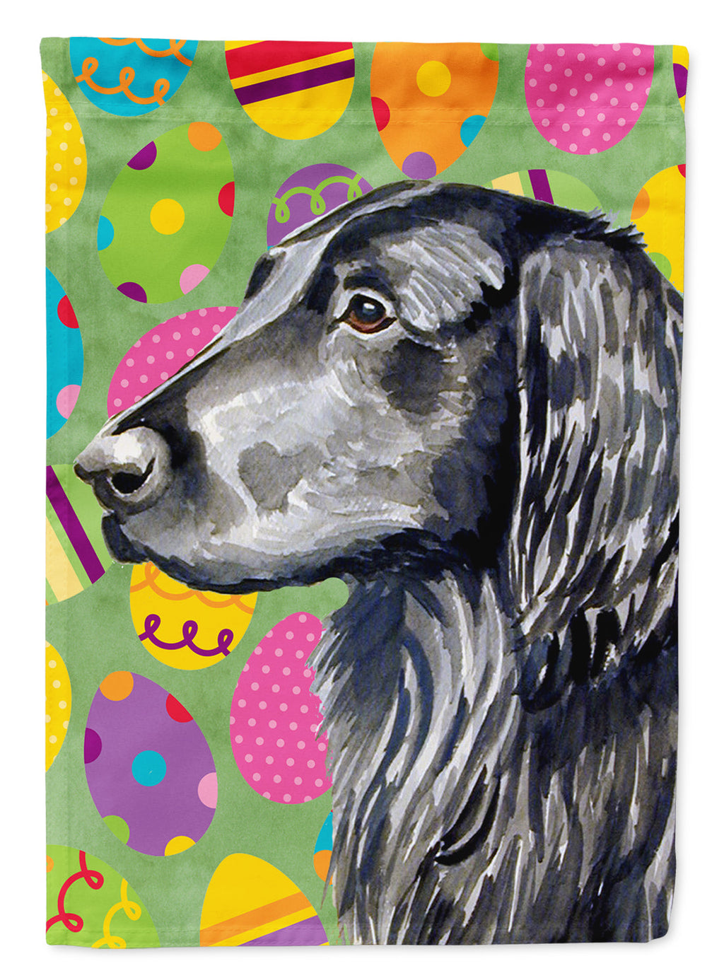 Flat Coated Retriever Easter Eggtravaganza Garden Flag Mailbox Decorative Yard Banner Outside Patio Artwork for Flower Beds, Garden Size, Multicolor