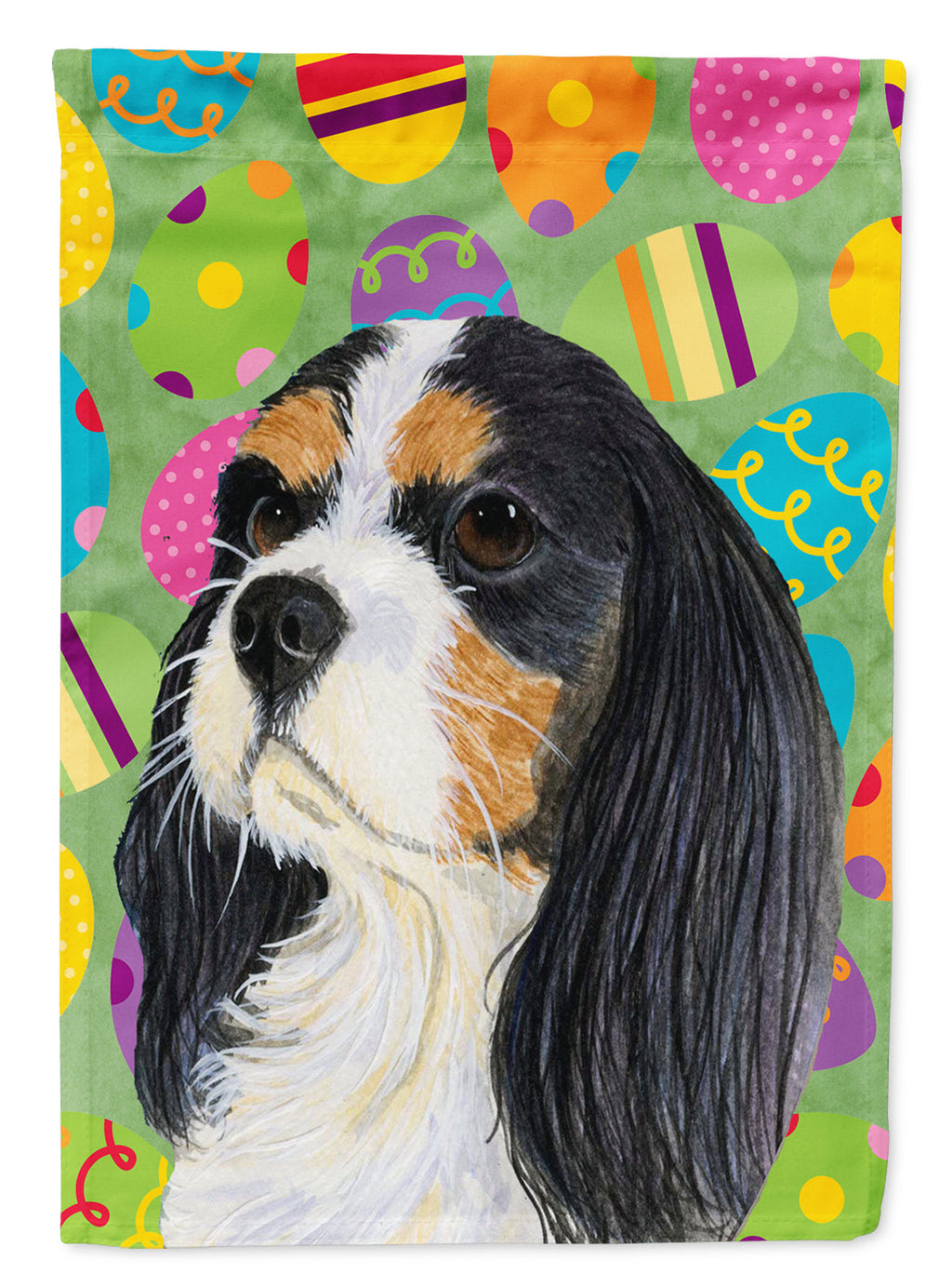 Cavalier Spaniel Easter Eggtravaganza Garden Flag Mailbox Decorative Yard Banner Outside Patio Artwork for Flower Beds, Garden Size, Multicolor
