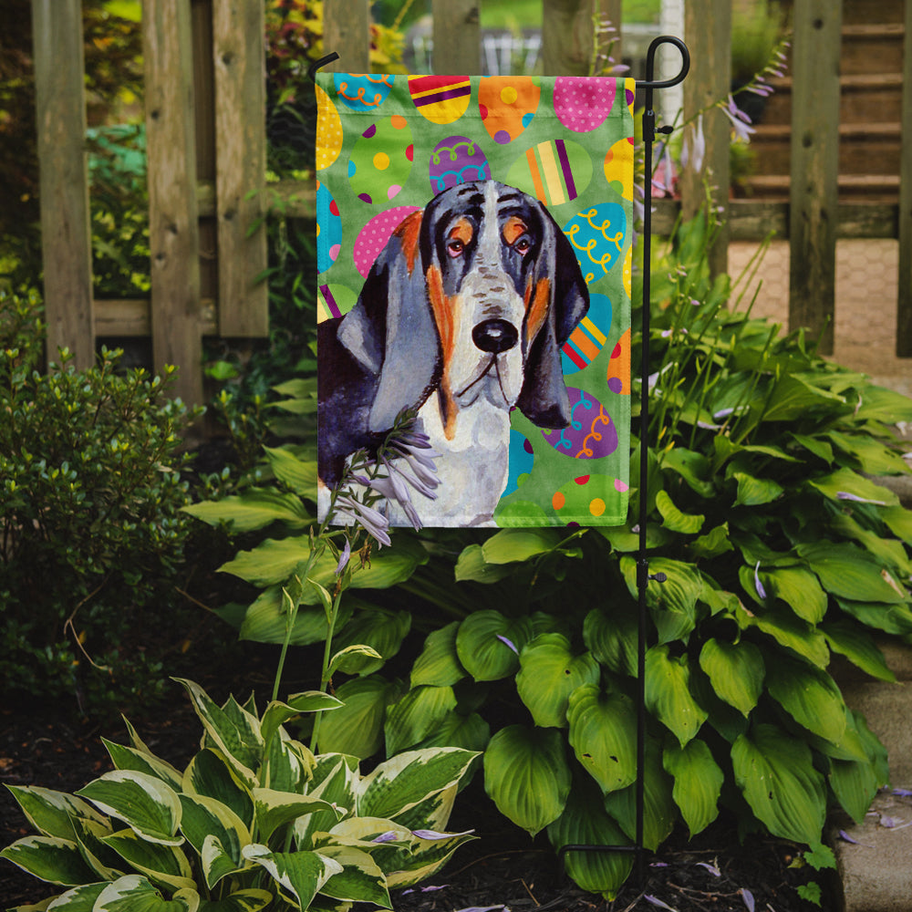 Basset Hound Easter Eggtravaganza Garden Flag Mailbox Decorative Yard Banner Outside Patio Artwork for Flower Beds, Garden Size, Multicolor