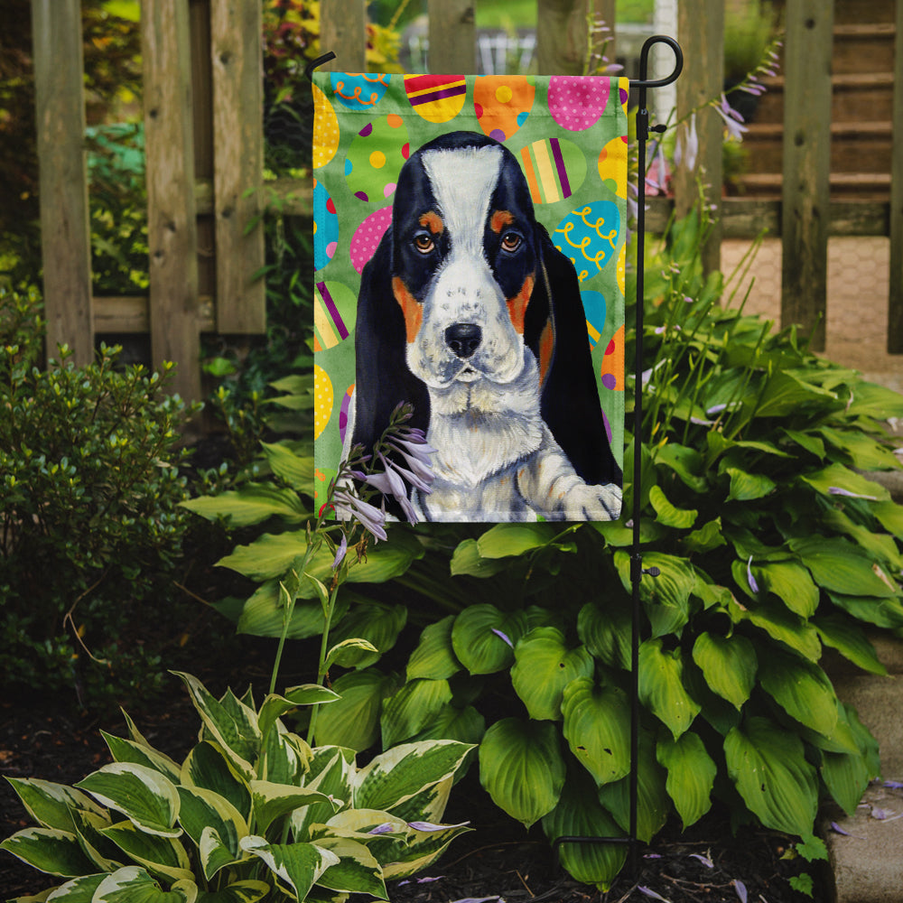 Basset Hound Easter Eggtravaganza Garden Flag Mailbox Decorative Yard Banner Outside Patio Artwork for Flower Beds, Garden Size, Multicolor