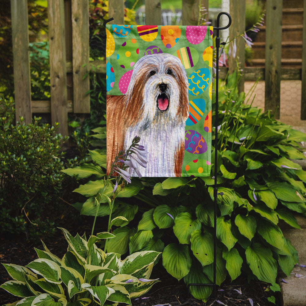 Bearded Collie Easter Eggtravaganza Garden Flag Mailbox Decorative Yard Banner Outside Patio Artwork for Flower Beds, Garden Size, Multicolor