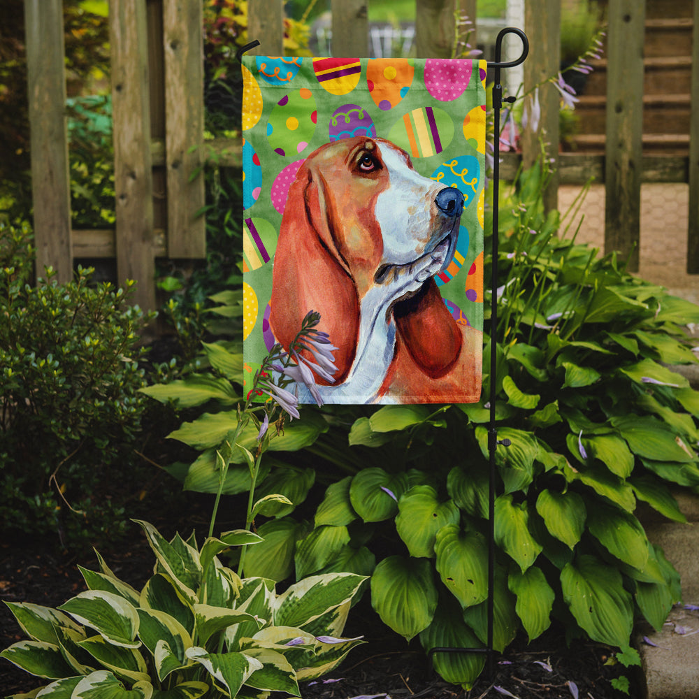 Basset Hound Easter Eggtravaganza Garden Flag Mailbox Decorative Yard Banner Outside Patio Artwork for Flower Beds, Garden Size, Multicolor