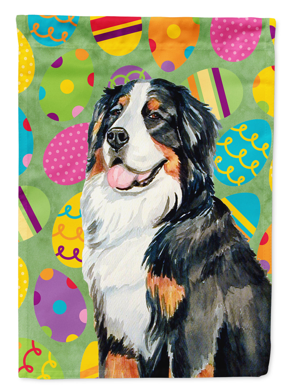 Bernese Mountain Dog Easter Eggtravaganza Garden Flag Mailbox Decorative Yard Banner Outside Patio Artwork for Flower Beds, Garden Size, Multicolor