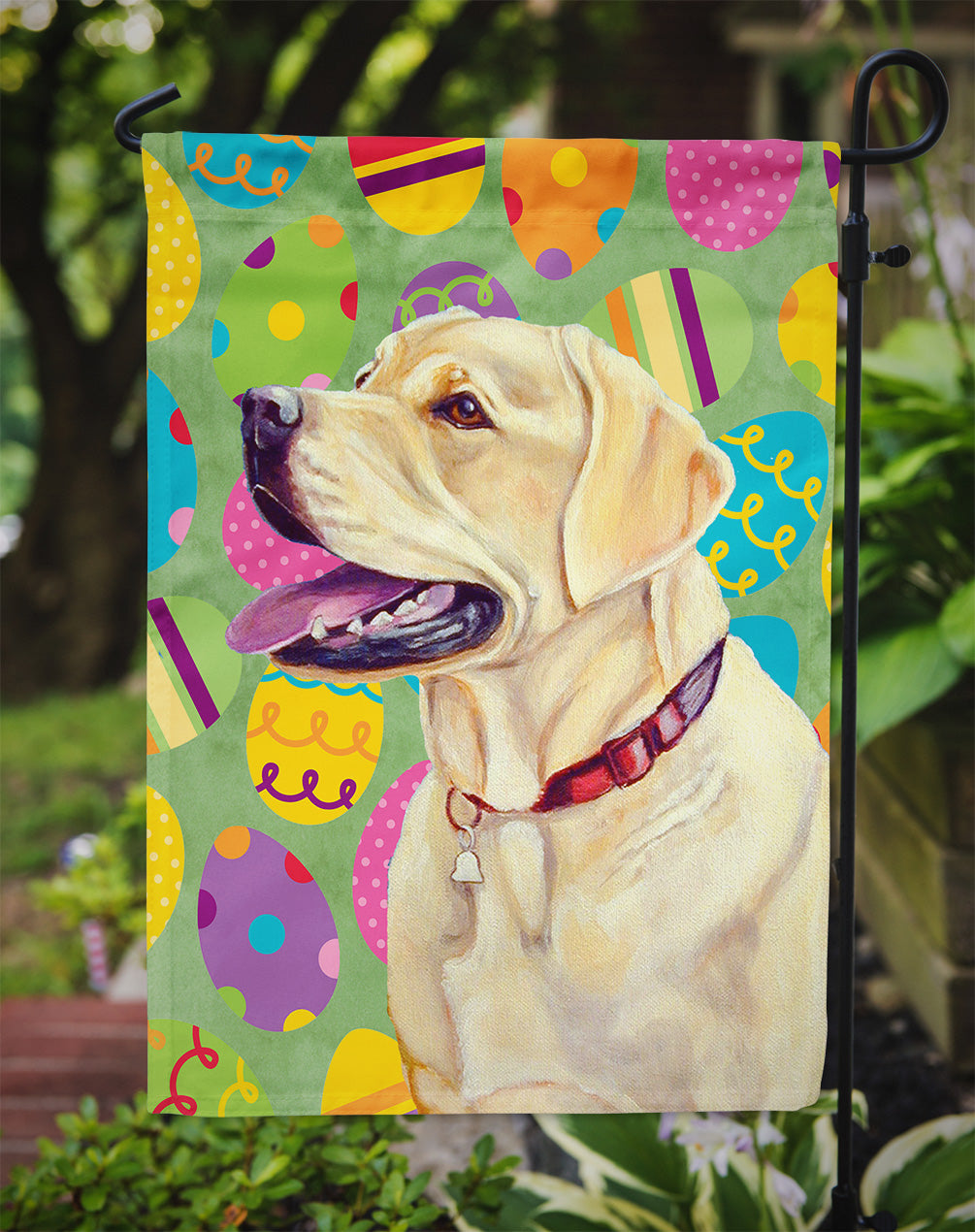 Labrador Easter Eggtravaganza Garden Flag Mailbox Decorative Yard Banner Outside Patio Artwork for Flower Beds, Garden Size, Multicolor