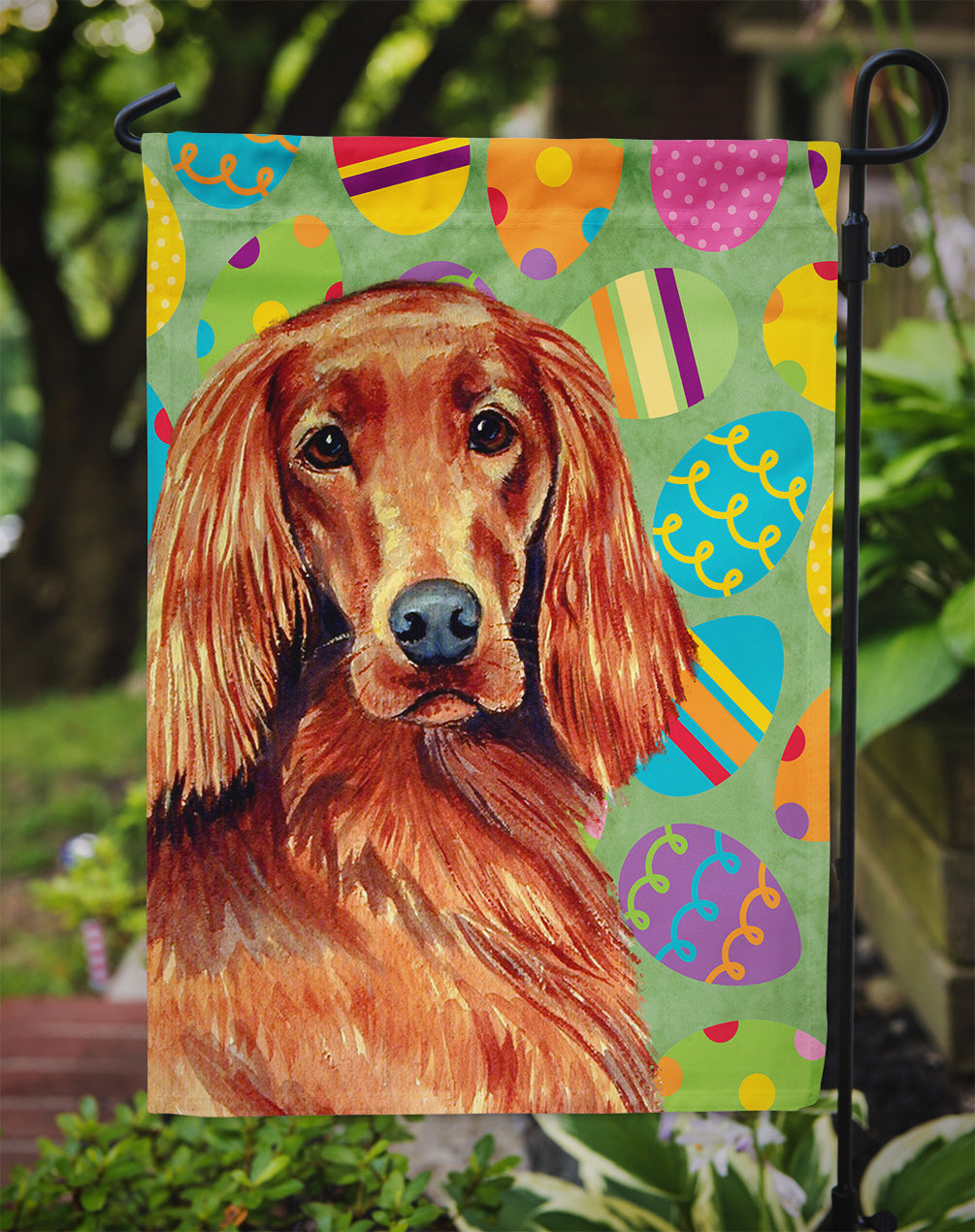 Irish Setter Easter Eggtravaganza Garden Flag Mailbox Decorative Yard Banner Outside Patio Artwork for Flower Beds, Garden Size, Multicolor
