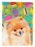 Pomeranian Easter Eggtravaganza Garden Flag Mailbox Decorative Yard Banner Outside Patio Artwork for Flower Beds, Garden Size, Multicolor