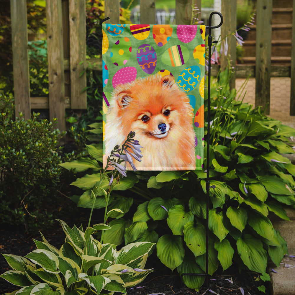 Pomeranian Easter Eggtravaganza Garden Flag Mailbox Decorative Yard Banner Outside Patio Artwork for Flower Beds, Garden Size, Multicolor