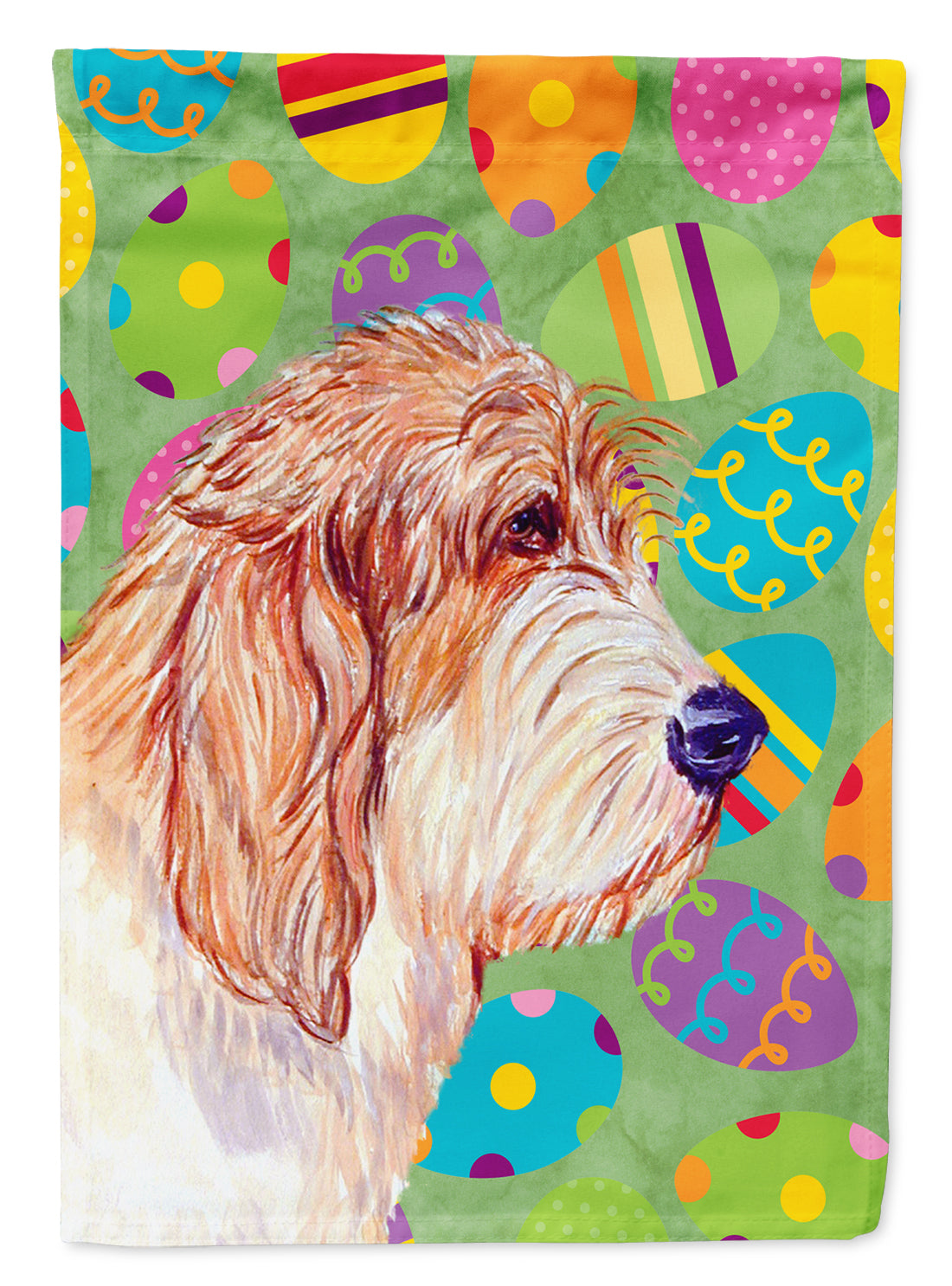 Petit Basset Griffon Vendeen Easter Eggtravaganza Garden Flag Mailbox Decorative Yard Banner Outside Patio Artwork for Flower Beds, Garden Size, Multicolor