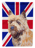 Cairn Terrier with English Union Jack British Flag Garden Flag Mailbox Decorative Yard Banner Outside Patio Artwork for Flower Beds, Garden Size, Multicolor