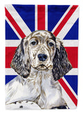 English Setter with English Union Jack British Flag Garden Flag Mailbox Decorative Yard Banner Outside Patio Artwork for Flower Beds, Garden Size, Multicolor