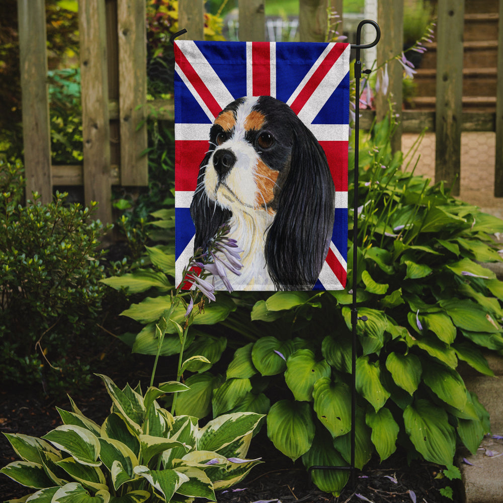 Cavalier Spaniel with English Union Jack British Flag Garden Flag Mailbox Decorative Yard Banner Outside Patio Artwork for Flower Beds, Garden Size, Multicolor