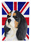 Cavalier Spaniel with English Union Jack British Flag Garden Flag Mailbox Decorative Yard Banner Outside Patio Artwork for Flower Beds, Garden Size, Multicolor