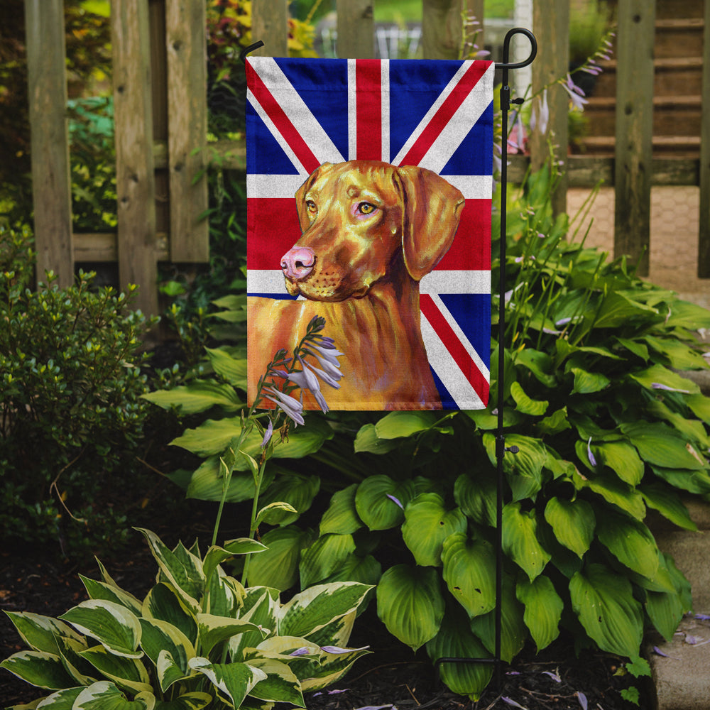 Vizsla with English Union Jack British Flag Garden Flag Mailbox Decorative Yard Banner Outside Patio Artwork for Flower Beds, Garden Size, Multicolor