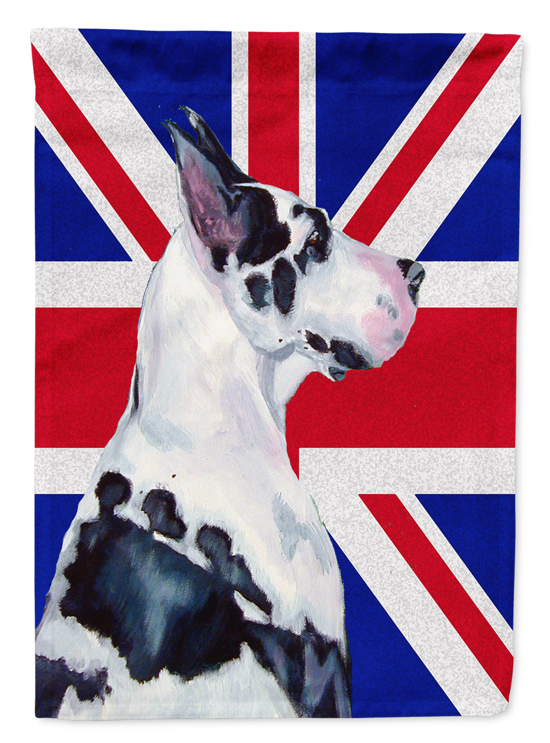 Great Dane with English Union Jack British Flag Garden Flag Mailbox Decorative Yard Banner Outside Patio Artwork for Flower Beds, Garden Size, Multicolor