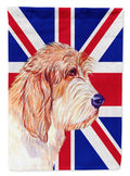 Petit Basset Griffon Vendeen PBGV with English Union Jack British Flag Garden Flag Mailbox Decorative Yard Banner Outside Patio Artwork for Flower Beds, Garden Size, Multicolor