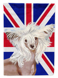 Chinese Crested with English Union Jack British Flag Garden Flag Mailbox Decorative Yard Banner Outside Patio Artwork for Flower Beds, Garden Size, Multicolor