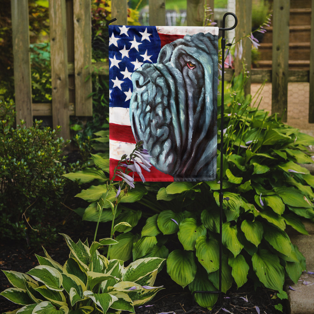 Neapolitan Mastiff USA Patriotic American Flag Garden Flag Mailbox Decorative Yard Banner Outside Patio Artwork for Flower Beds, Garden Size, Multicolor