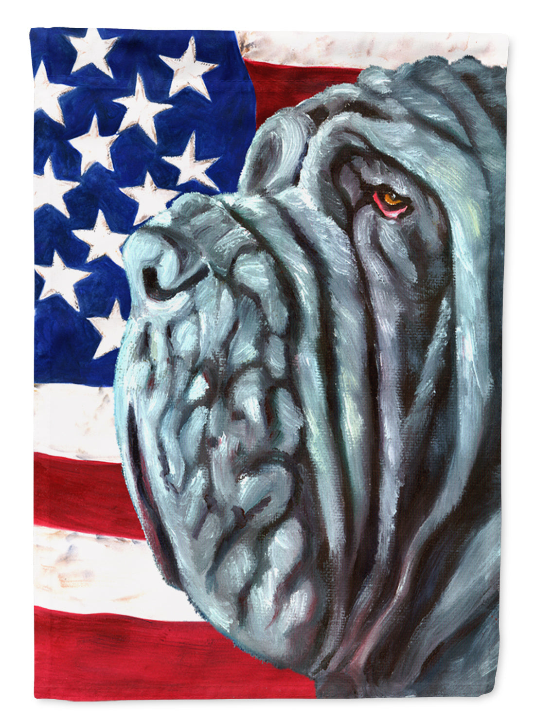 Neapolitan Mastiff USA Patriotic American Flag Garden Flag Mailbox Decorative Yard Banner Outside Patio Artwork for Flower Beds, Garden Size, Multicolor