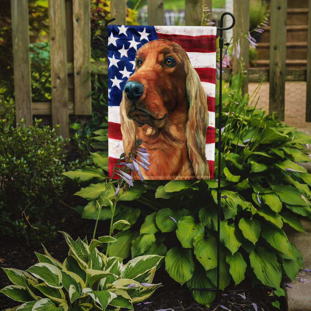 Irish Setter USA Patriotic American Flag Garden Flag Mailbox Decorative Yard Banner Outside Patio Artwork for Flower Beds, Garden Size, Multicolor