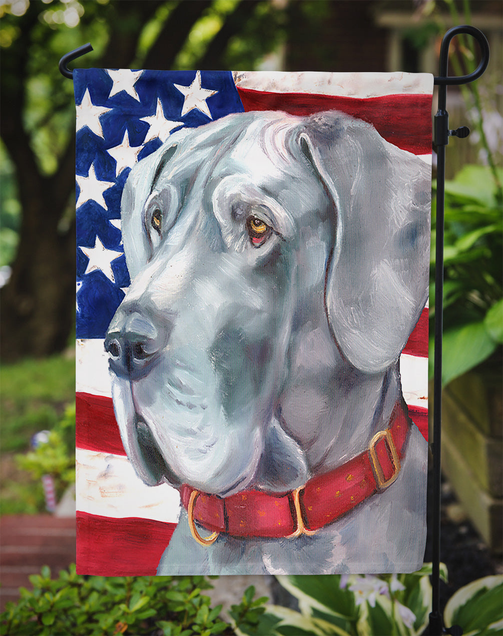 Great Dane USA Patriotic American Flag Garden Flag Mailbox Decorative Yard Banner Outside Patio Artwork for Flower Beds, Garden Size, Multicolor