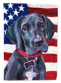 Black Great Dane Puppy USA Patriotic American Flag Garden Flag Mailbox Decorative Yard Banner Outside Patio Artwork for Flower Beds, Garden Size, Multicolor