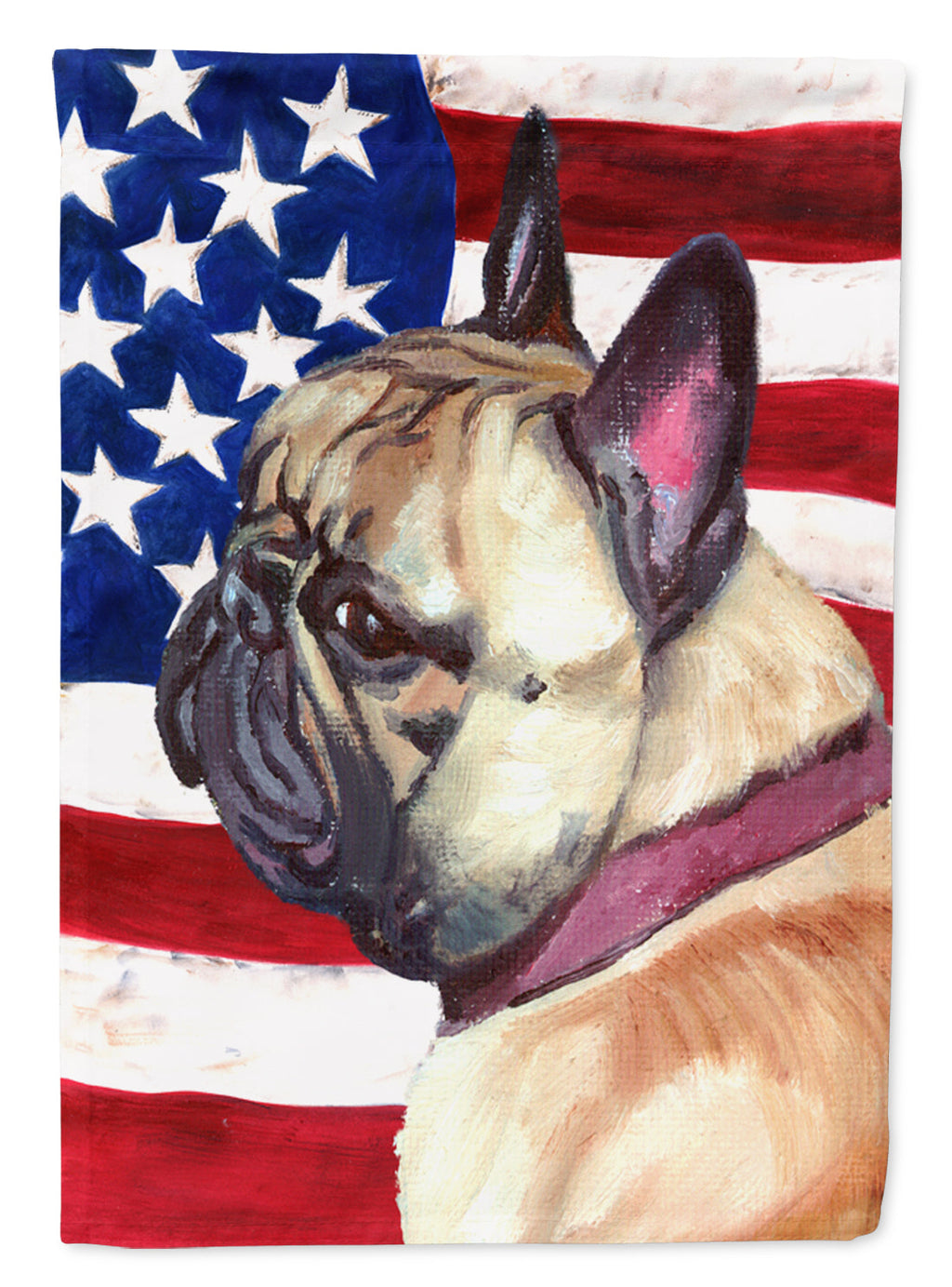 French Bulldog Frenchie USA Patriotic American Flag Garden Flag Mailbox Decorative Yard Banner Outside Patio Artwork for Flower Beds, Garden Size, Multicolor