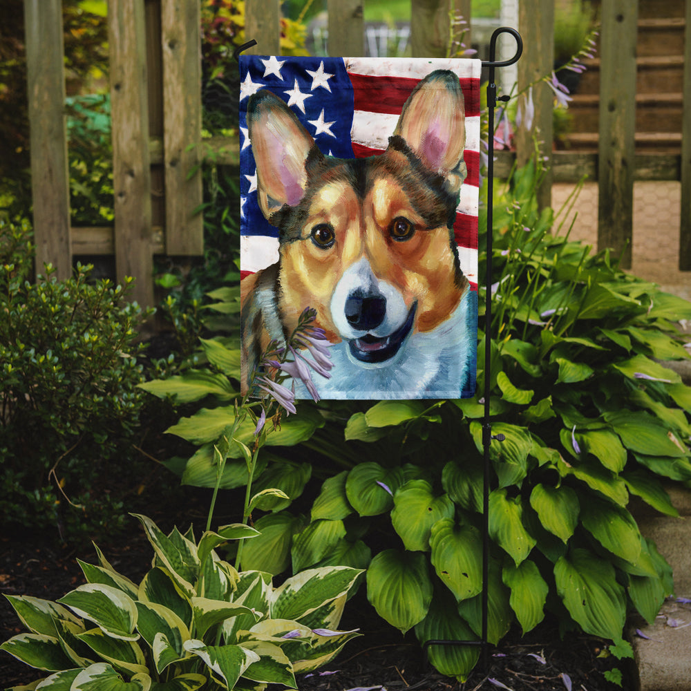 Corgi USA Patriotic American Flag Garden Flag Mailbox Decorative Yard Banner Outside Patio Artwork for Flower Beds, Garden Size, Multicolor