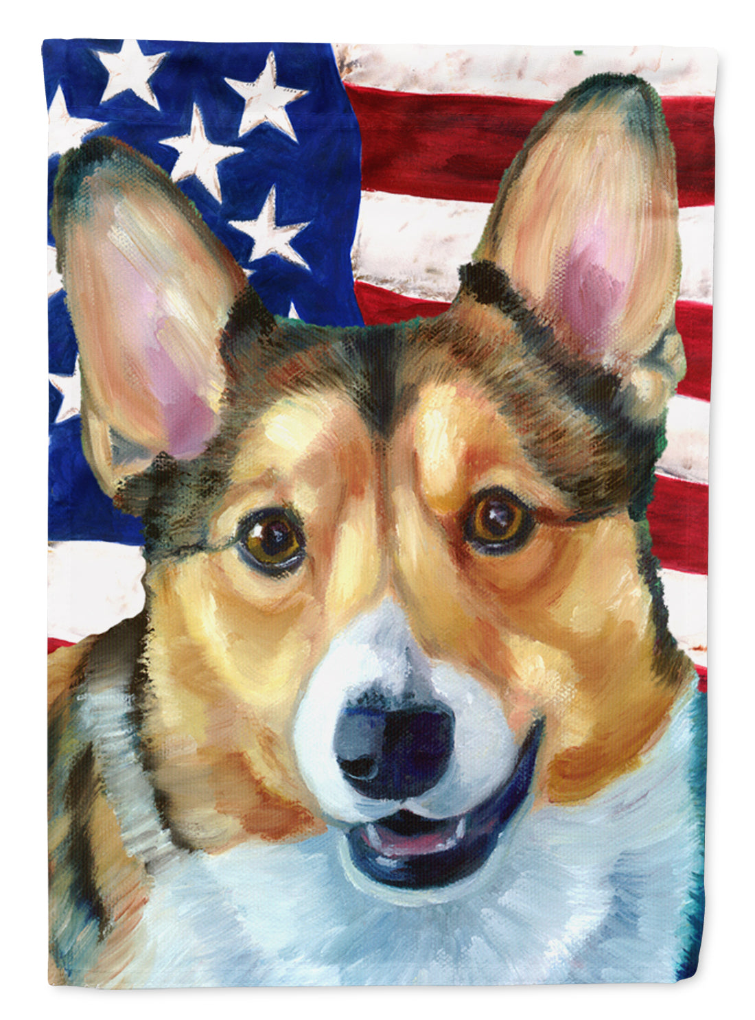 Corgi USA Patriotic American Flag Garden Flag Mailbox Decorative Yard Banner Outside Patio Artwork for Flower Beds, Garden Size, Multicolor