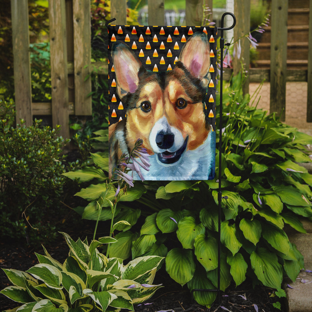 Corgi Candy Corn Halloween Garden Flag Mailbox Decorative Yard Banner Outside Patio Artwork for Flower Beds, Garden Size, Multicolor