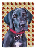 Black Great Dane Puppy Fall Leaves Garden Flag Mailbox Decorative Yard Banner Outside Patio Artwork for Flower Beds, Garden Size, Multicolor