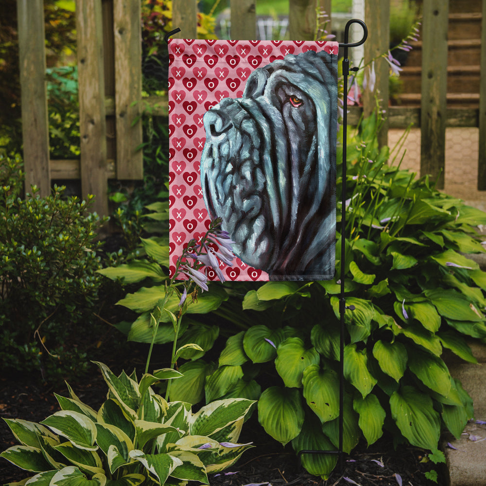 Neapolitan Mastiff Hearts Love and Valentine's Day Garden Flag Mailbox Decorative Yard Banner Outside Patio Artwork for Flower Beds, Garden Size, Multicolor