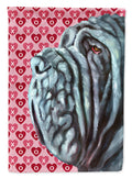 Neapolitan Mastiff Hearts Love and Valentine's Day Garden Flag Mailbox Decorative Yard Banner Outside Patio Artwork for Flower Beds, Garden Size, Multicolor