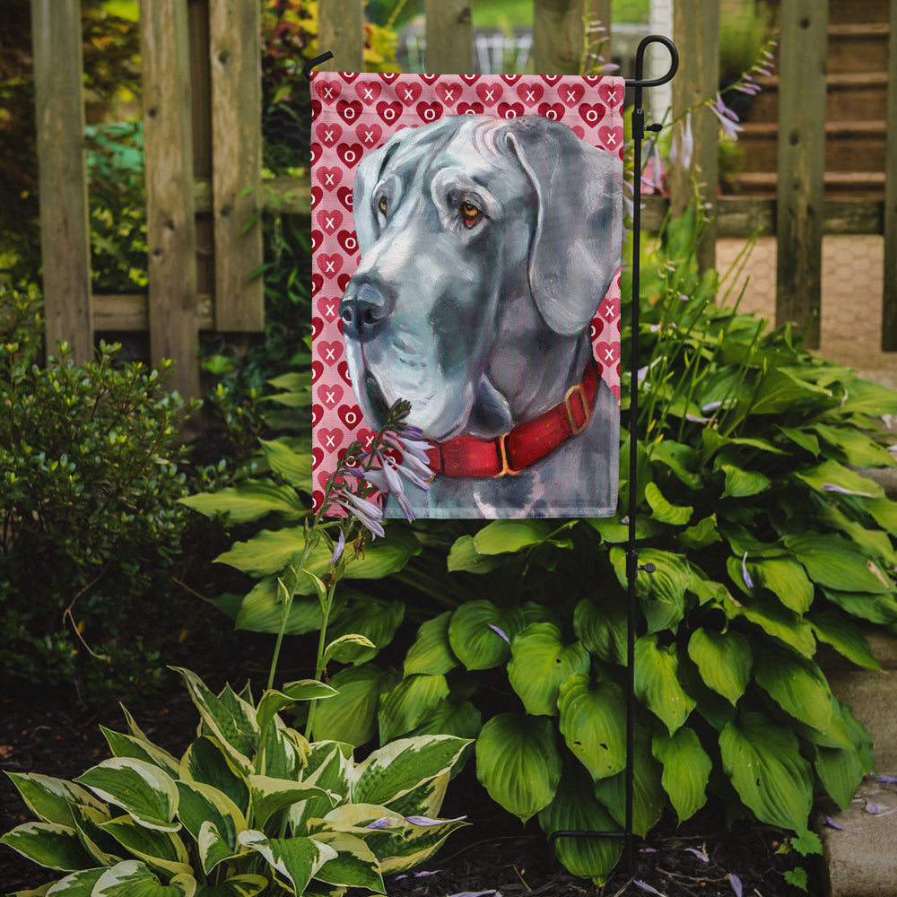 Great Dane Hearts Love and Valentine's Day Garden Flag Mailbox Decorative Yard Banner Outside Patio Artwork for Flower Beds, Garden Size, Multicolor
