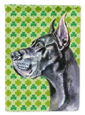Black Great Dane St. Patrick's Day Shamrock Garden Flag Mailbox Decorative Yard Banner Outside Patio Artwork for Flower Beds, Garden Size, Multicolor