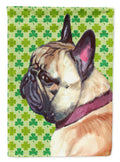 French Bulldog Frenchie St. Patrick's Day Shamrock Garden Flag Mailbox Decorative Yard Banner Outside Patio Artwork for Flower Beds, Garden Size, Multicolor
