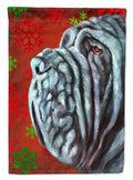 Neapolitan Mastiff Red Snowflakes Holiday Christmas Garden Flag Mailbox Decorative Yard Banner Outside Patio Artwork for Flower Beds, Garden Size, Multicolor
