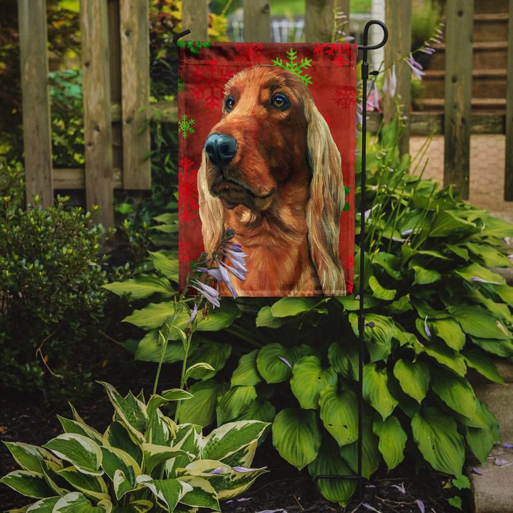 Irish Setter Red Snowflakes Holiday Christmas Garden Flag Mailbox Decorative Yard Banner Outside Patio Artwork for Flower Beds, Garden Size, Multicolor