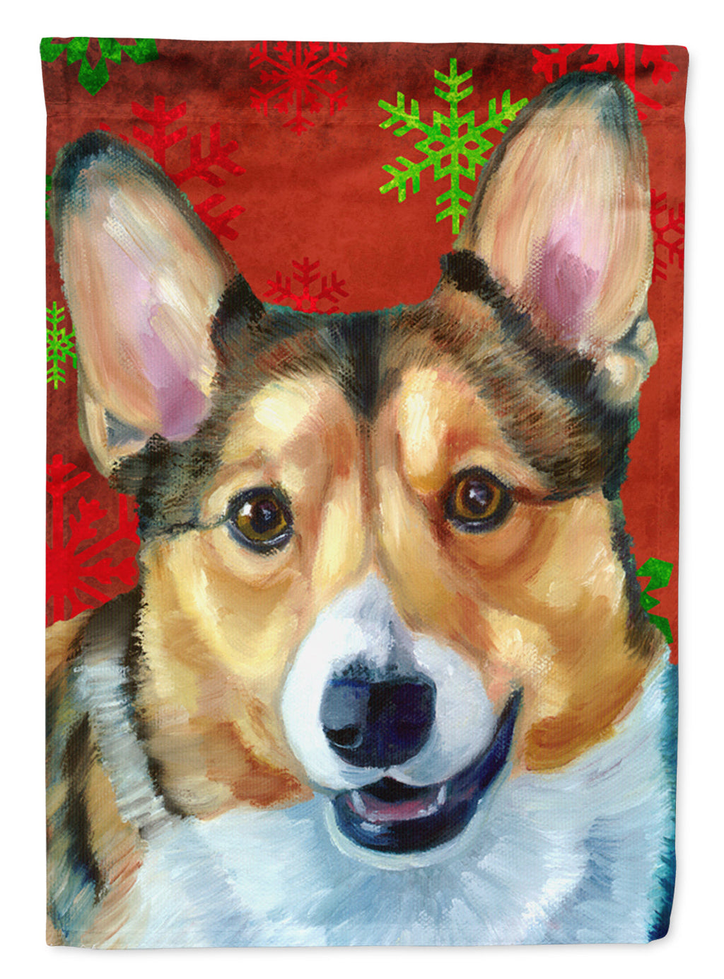 Corgi Red Snowflakes Holiday Christmas Garden Flag Mailbox Decorative Yard Banner Outside Patio Artwork for Flower Beds, Garden Size, Multicolor
