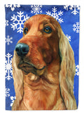 Irish Setter Winter Snowflakes Holiday Garden Flag Mailbox Decorative Yard Banner Outside Patio Artwork for Flower Beds, Garden Size, Multicolor