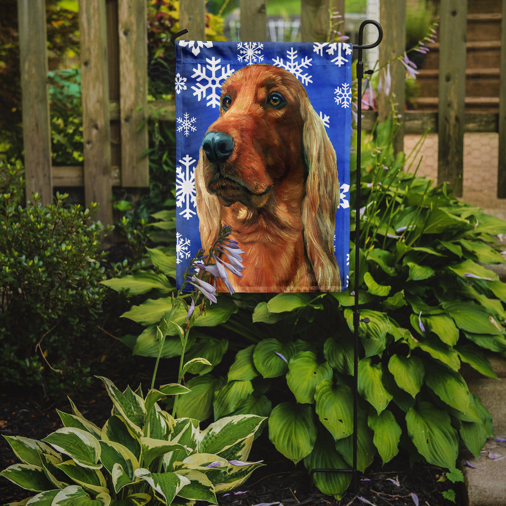 Irish Setter Winter Snowflakes Holiday Garden Flag Mailbox Decorative Yard Banner Outside Patio Artwork for Flower Beds, Garden Size, Multicolor